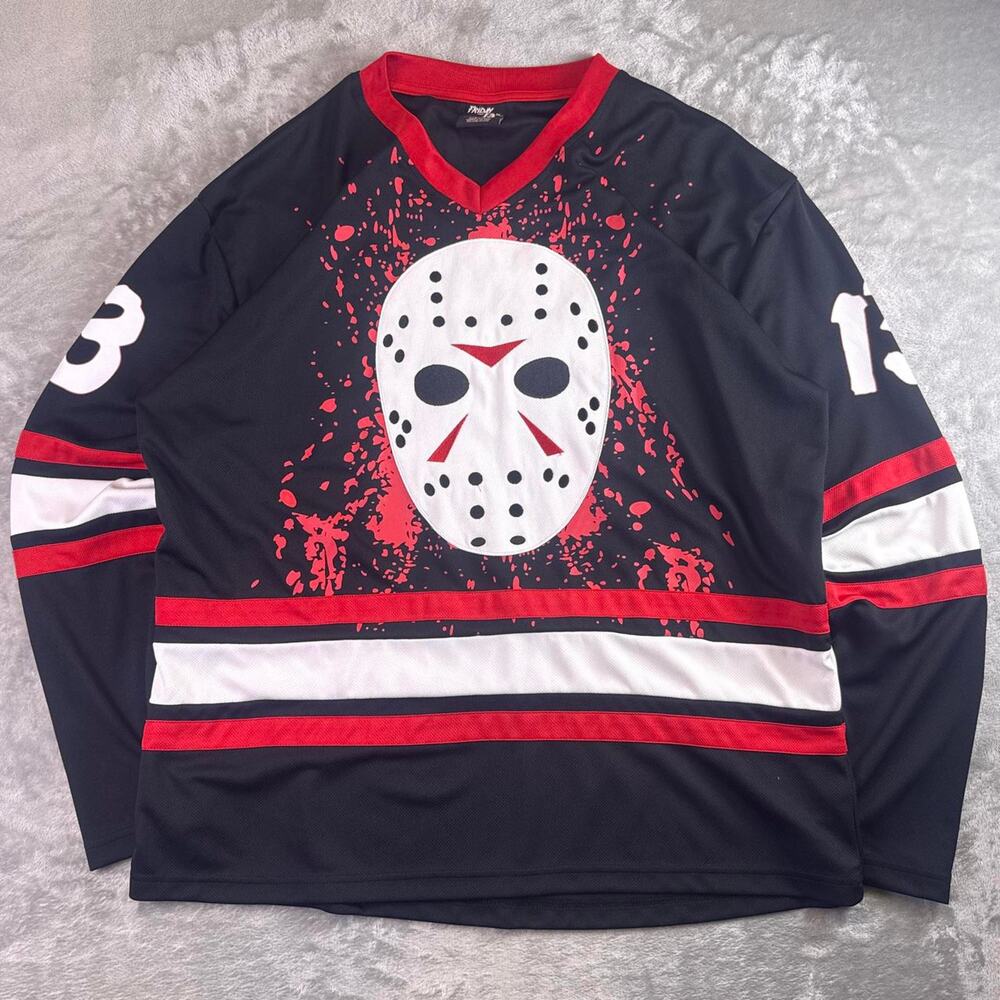 Friday The 13th Jason Voorhees Hockey Jersey XL Horror Movie Graphic Streetwear